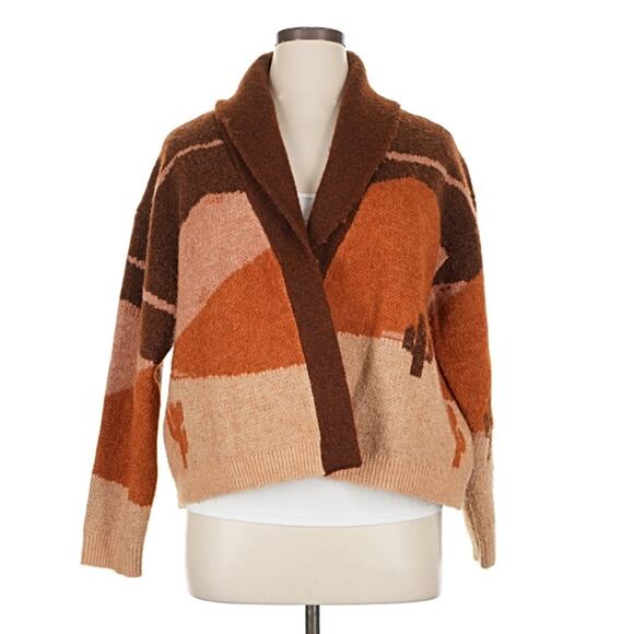 Lucky Galloping Pony Cardigan Sz XL - Picture 2 of 6